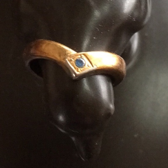 Avon | Jewelry | Vintage Stacking Ring With Blue Stone | Poshmark